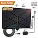 Price comparison product image 2019 Newest TV Aerial,Indoor Amplified Digital HDTV Aerial 65-100 Mile Range with 4K 1080P HD VHF UHF Freeview TV for Life Local Channels Broadcast for All Types of Home Smart Television (Black)