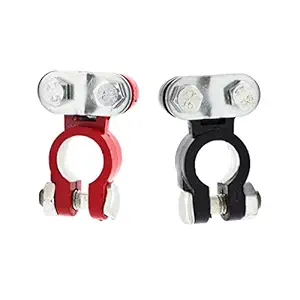 2 Pieces Car Truck Marine Boat Battery Terminal Clamp Clips Brass Connectors