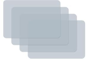 Vénilia Bordsset transparent, bordsunderlägg för matsal, matbord, tallriksunderlägg, bordsunderlägg, avtorkningsbar, livsmede