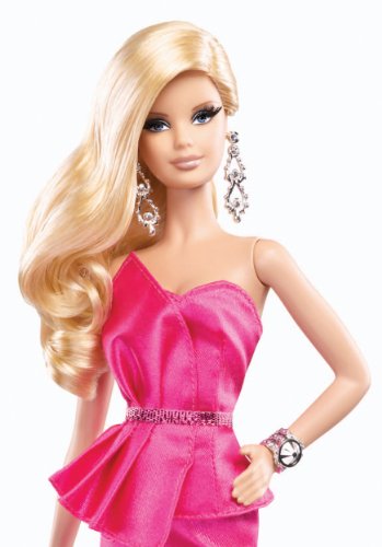 Imagen 1 de Barbie - Muñeca Look con vestido, color rosa (Mattel BCP89)