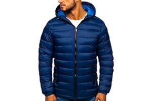 BOLF Hombre Chaqueta Acolchada de Invierno Cierre de Cremallera Cuello Elevado Ropa de Abrigo Jacket Cazadora Ocio Deporte Fitness Estilo Casual Mix 4D4