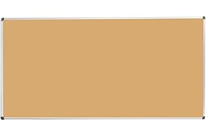 Danieli Store - Pizarra de Corcho 200x100 cm. Tablón de Anuncios de Corcho con Marco de Aluminio y Tapa de Tornillos Oculta. Tablón de Corcho de Pared para Fotos y Avisos