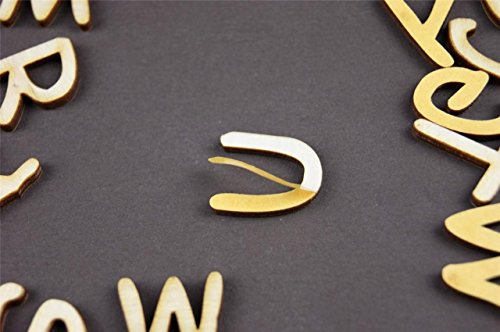 250+ Holz kleine Buchstaben (2cm) Alphabet Dekoration Selbstklebend (NF1) - 2