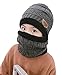 Produktbild ToullGo Kinder Wintermütze Warm Beanie Strickmütze und Schal,Mädchen/Jungen Beanie Mütze mit Loop Schal Set,Strickmütze Kaschmir Mütze und Loop Gestrickt Schal mit Fleecefutter (Color 1)