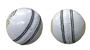 HeadTurners Cricket Leather Ball of Four Piece Construction Waterproof (Pack of 2)