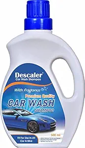 JP Online Super Descaler Car Washing Shampoo Liquid with Extra Foaming for Car Care and Cleaning Spot Free Cleaning Scratch or Leave Water, Dust and Grime (Pack of 01)