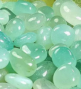 OhhSome [1KG] Aqua Blue Oynx Polished Round Crystal Pebbles