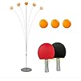 Toy Imagine Deluxe Ping Pong Training Set Improve Your Table Tennis Skills at Home with Two Professional Grade peddles, 4 Ball, 1 Flexible Rod & Ping Pong Training Metal Base