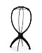 Durable Stable Folding Wig Stand Cap Holder Stand Collapsible Wig Hat Cap Stand Holder (Black Color)