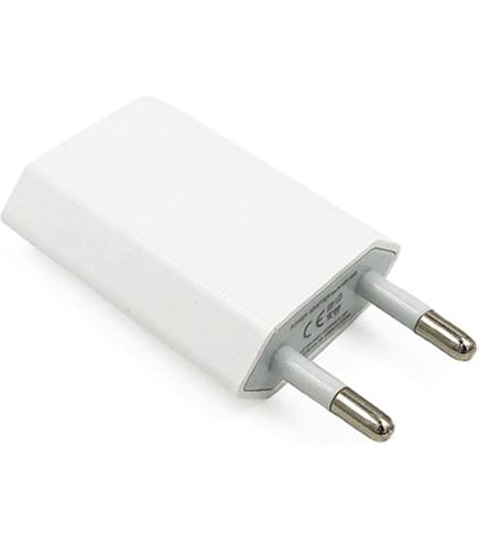 TOP CHARGEUR * Adattatore Caricatore Caricabatteria Alimentatore 5V per 220V AC a Uscita Output DC 5V 500mA 0.5A 2.5W verso USB Certificazione CE