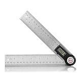 Winkelmesser,Gocheer Digitaler Winkelmesser mit Lineal aus Edelstahl,LCD Digital