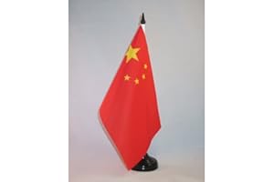 AZ FLAG Bandiera Da Tavolo Cina 21x14 cm - Piccola Bandierina Cinese 14 x 21 cm