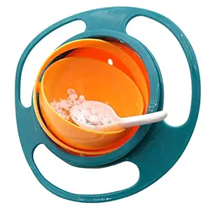 Xelix Safe-O-Kid 1 No Spill Gyro Bowl for Baby and Kids, 360 gree Rotation Spill Proof Food Bowl