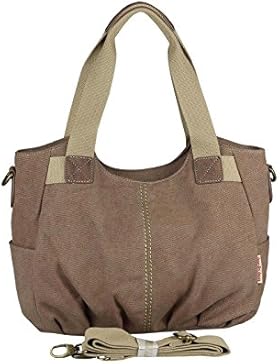 OBC Damen Canvas Tasche Handtasche Henkeltasche Schultertasche Shopper Umhängetasche CrossOver Stofftasche City...