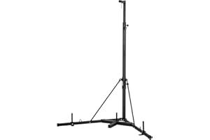 VEVOR Support de Sac de Frappe, Charge 65 kg, Station de Boxe en Acier Robuste, Support de Sac de Sable sur Pied à Hauteur réglable avec Base lestée, pour Fitness Gym Domicile, 118 x 118 x 232 cm