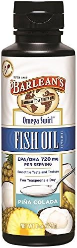 Barleans Pina Colada Omega Swirl Fish Oil 227g (Pack of 4)