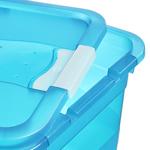 OKT 10943632000 Kristallbox mit Rollen 52 L, blau / transparent - 5