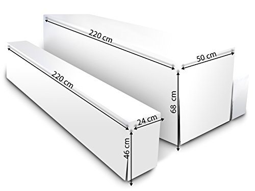 blickdichte 3tlg. Hussen für Festzeltgarnituren 50er Bierbank Hussen in Weiss – Bierzeltgarnitur Bierbank-Hussen & Biertisch-Husse Set - 2