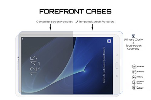 Forefront Cases® [HD KLARHEIT] Gehärtetes Glas Bildschirm Schutz Protektor Folie für Samsung Galaxy Tab A 10.1 SM-T580 [ULTRA DÜNN nur 0.3mm] – 2ER PACK - 2
