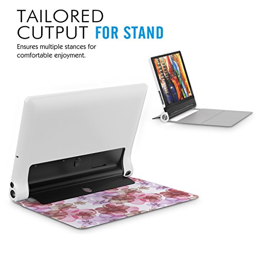 MoKo Lenovo YOGA Tab3 Plus 10.1 Hülle – Ultra Leightweight Slim Schutzhülle Smart Cover für Lenovo YOGA Tab 3 Plus (YT-X703F) 10.1 Zoll 2016, Blumen Violett (nicht für Yoga Tab 3 10.1) - 4