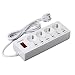 Produktbild BIOENGIE 4-fach Steckdosenleiste mit 6 USB-Anschlüssen für Smartphones, Tablets und USB-ladende Geräte, 1.8M Kabel, EU Stecker, EU Steckdosen Eckleiste (Weiß)