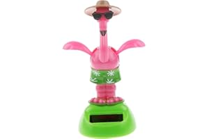 LABSTANDARD Flamingo Solar Wackelfigur Solarbetriebene Flamingo Wackelfigur Armaturenbrett für Auto Haus Büro Dekor Erwachsene Kinder Geschenke Tanzende Flamingo Spielzeuge Solar Spielzeug (1)