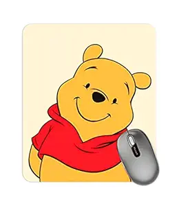 DarkBuck Mouse Pad for Girls and Boys Laptop Desktop PC Cute Mousepads Rubber Base with Anti Skid Smooth Surface Winnie The Pooh Mousepad (22 cm x 18 cm)