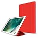 Produktbild GOOJODOQ New iPad 2018/2017 9.7 inch Hülle, Leichtgewicht PU Etui Hülle Eingebautem Magnet mit Ständer Funktion und Einschlaf/Aufwach Silikon Weicher TPU Folio Hülle für New iPad 2018/2017(Rot)