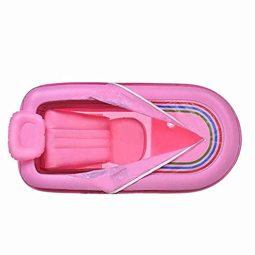 Preisvergleich Produktbild Badewannen Rechteck-Schlauchboot, Erwachsene Folding Badewanne Dickere Badewanne, große Badewanne-Rosa, 78 * 48cm
