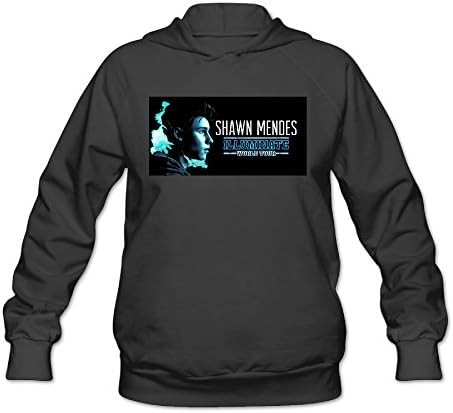 Women's Shawn Mendes Illuminate World Tour Poster Fashion Sweatshirt Hoodie -  Black - 