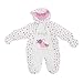 Baby Girls Bird Pattern All In One Hooded Winter Snowsuit (0-3 Months) (White)