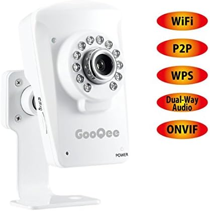 GooQee Wireless P2P Wifi IP Security Camera Surveillance System Video Recording Built-in SD Card Slot Expandable to 128G IR-Cut Motion Detection Night Vision With Two-Way Audio (NC001W-IR)