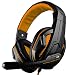 Produktbild Lovearn Stereo Gaming Headset für PS4, PC, Xbox One Controller, Noise Cancelling Over Ear-Kopfhörer Mic, Bass-Surround, Soft-Memory-Ohrenschützer für Laptop Mac Nintendo Switch-Spiele (Orange)