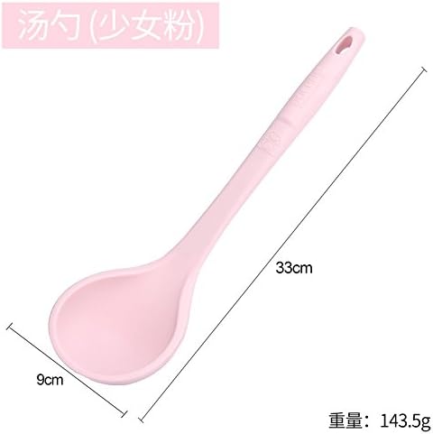 Kitchenware Dana Carrie shovels silicone shovel non-stick inner pot spatula home kitchen spatula silicone spatula, Pink Soup ladle