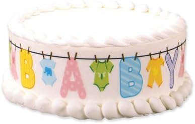 B-A-B-Y Clothesline Edible Designs, 2 Sheets by GSA by GLOBAL SUGAR ART PRODUCTS