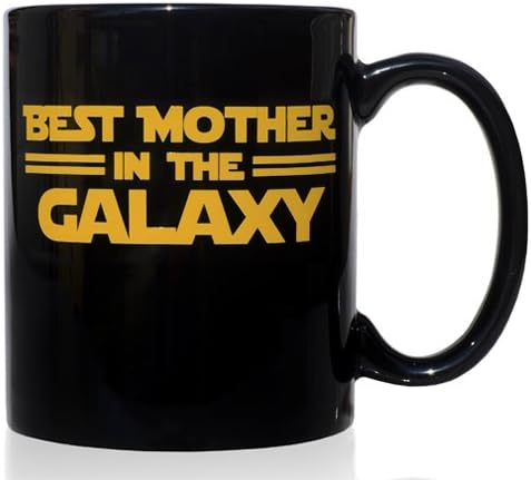 Gift Ceramic Black Mug 32 cl. Best Mother in the Galaxy Design