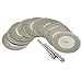 Produktbild LEVEL GREAT 12pcs 35mm Rotary Cutting Trennscheiben Disc Rod Set Ersatz für Dremel Säge Glas Stein Holz Tool Kit Schneide