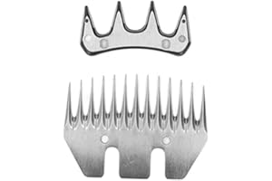FTVOGUE Moutons cisailles lame en acier à haute teneur en carbone droite 13 dents électrique coupe-laine chèvre tondeuse ciseaux accessoires remplacement