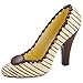 Produktbild 01#070618 Schokoladen Pumps, (19) Weihnachten, Valentinstag, weiße Schokolade mit Streifen, Stöckelschuh, Schuhe, Damenschuh, Geschenke, Geschenk, NEU
