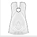 Beard Apron Gather Cloth Bib Facial Hair Trimmings Catcher Cape Sink White/Black - White, 70mm