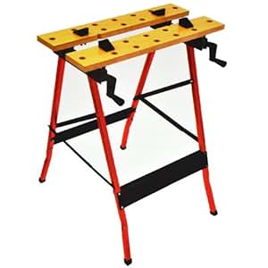 FOLDABLE WORKBENCH PORTABLE WOOD BENCH WORK CLAMPING 