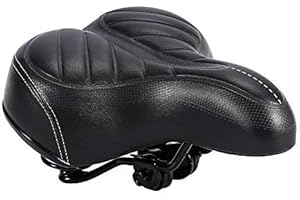 ESTINK Sillín de Bicicleta Ergonómico Asiento de Bicicleta con Amortiguador de Doble Muelle Asiento de Bicicleta Cómodo Transpirable para Ciclismo Bicicleta de Carretera Negro
