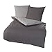 Produktbild Rally Fashion Eva Microfaser Wende-Bettwäsche 2tlg. Grau-Antrazith 80 x 80 / 135 x 200 Bettbezug Bettbezüge 800690-1