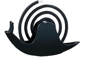 QICHENX Porta Zampirone in Metallo Lumache a Spirale,Porta Rocchetti per Zanzare,Supporto per Incenso, Per In Ferro Porta Bobina Insetti Da Interno o Da Esterno (Nero)
