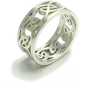 Sterling silber 925 Ring Keltischer Knoten Band Empress Größe 52 - 74