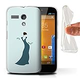 Muster: Frau/Kleid/Schick Stuff4® Gel TPU Hülle/Case für Motorola Moto G (2013) / Frau/Kleid/Schick Muster/Teal Mode Kollektion