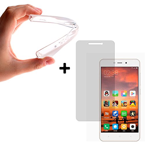 BeCool   -  Magic Pack  Funda Gel FLexible TPU transparente para Xiaomi Redmi 4A   Protector de Pantalla Cristal Vidrio Templado Premium