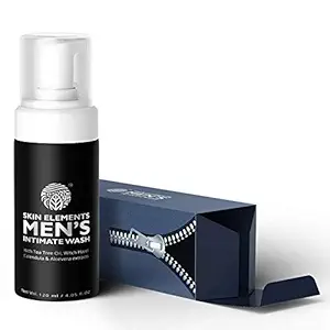 Skin Elements Intimate Wash for Men with Tea Tree Oil | pH Balanced Foaming Hygiene Wash | Prevents Itching, Irritation & Bad Odor | 120 ml