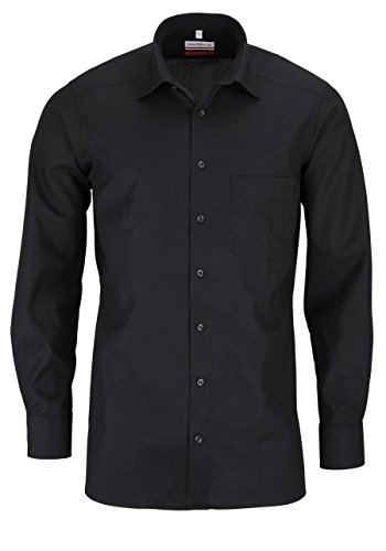 MARVELISModern Fit Shirt Long Sleeve with Chest Pocket Poplin White