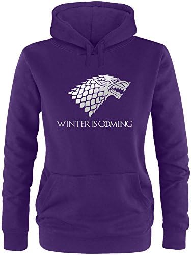 EZYshirt® Game of Thrones | Winter is coming | Shadow wolf ladies hoodie - Purple - Medium